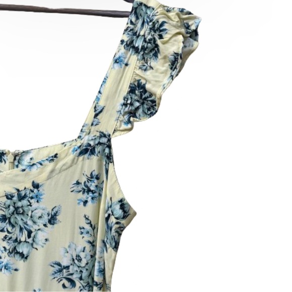 Loft Women’s Plus Floral Ruffle Strap Midi Dress 14 - Picture 3 of 9